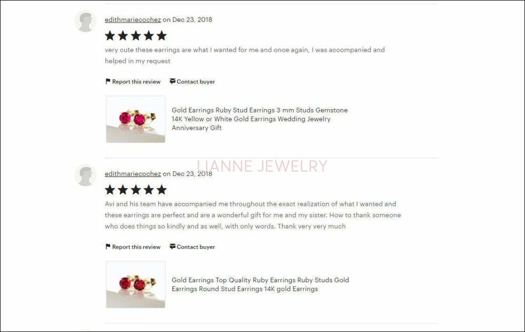 Ruby Stud Earrings 3 mm Studs Gemstone 14K Yellow or White Gold Earrings  Wedding Jewelry Anniversary Gift - Lianne Jewelry