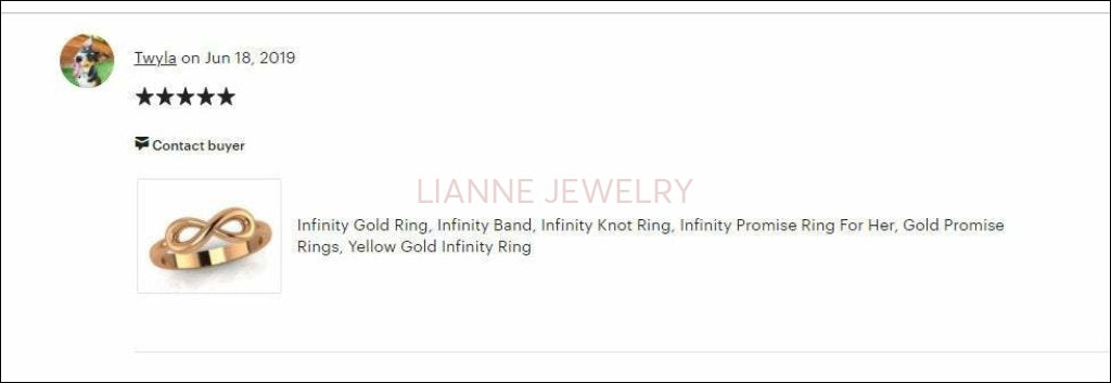 Infinity Gold Ring, Infinity Band, Infinity Knot Ring, Infinity Promise Ring For Her, Gold Promise Rings, Yellow Gold Infinity Ring - Lianne Jewelry