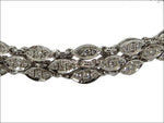 Diamond Bracelet Link Bracelet Brutalist Bracelet Edwardian Bracelet Art deco Bracelet 18K White gold  15.70 Grams - Lianne Jewelry