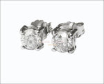 Diamond Studs 0.80 carat Diamond Earrings Stud Earrings 14K White gold Solitaire Earrings Round Brilliant for Valentines - Lianne Jewelry