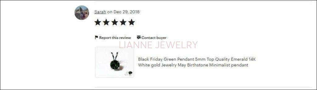 Genuine Emerald Pendant Necklace Emerald Pendant 3mm 3.5mm 4 mm 4.5mm 5 mm in 14K gold including 16.5" chain  Minimalist pendant - Lianne Jewelry