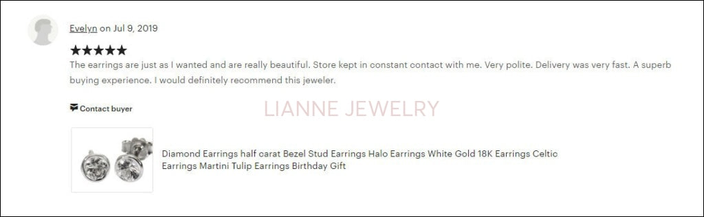 Diamond Earrings half carat Bezel Stud Earrings Halo Earrings White Gold 18K Earrings Celtic Earrings Martini Tulip Earrings Birthday Gift - Lianne Jewelry