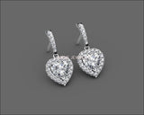 1.3/4 carat Heart Studs bridesmaid Earrings Frame Pave Love Earrings 18K Yellow gold Wedding Earrings forever - Lianne Jewelry