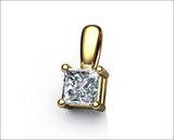 Half carat Princess Cut Moissanite Pendant Solitaire Pendant Women Diamond Pendant Square Pendant - Lianne Jewelry
